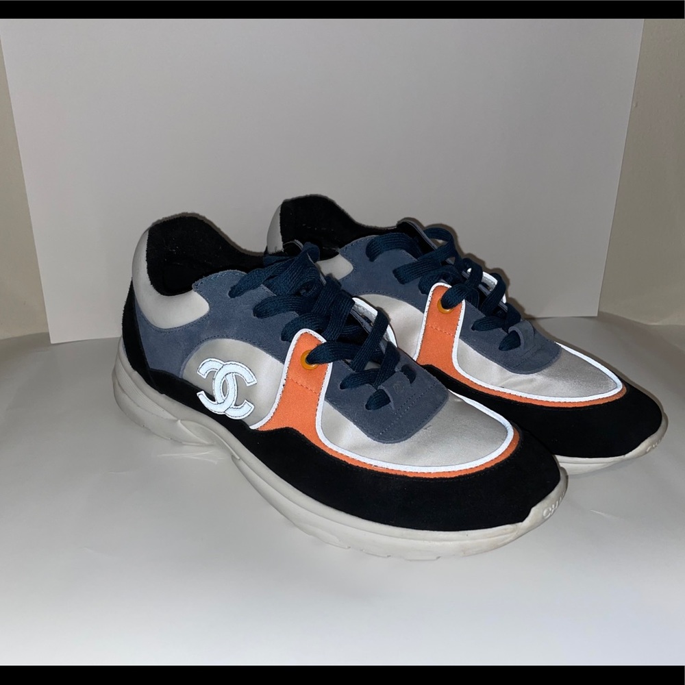 Chanel low top trainers.
